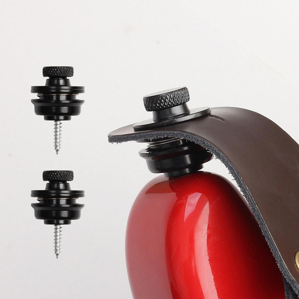 2 шт., замки для гитарного ремня, кнопки безопасности, сверхмощные металлические плоские круглые головки, нескользящие, устойчивые к падениям