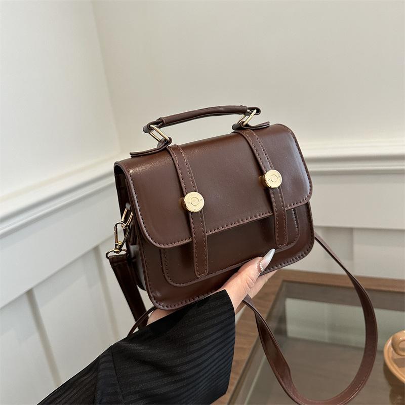 Women'S Bag Summer Fashion Handbag Texture Pu Small Square Bag Foreign Style Versatile Shoulder Bag