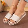 Женская обувь, высококачественные летние женские тапочки для отдыха на открытом воздухе, лаконичные повседневные тапочки, женские сандалии на плоской подошве больших размеров