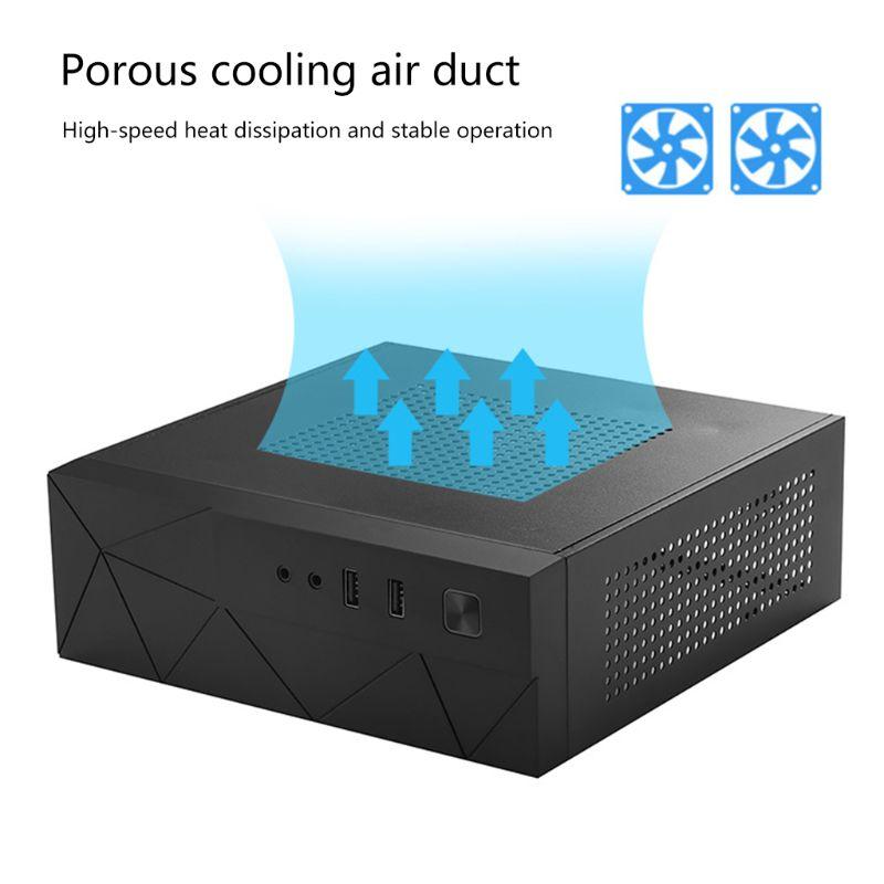 Маленький хост-корпус -ITX для корпуса домашнего кинотеатра, настольного компьютера, корпус JX01 HTPC для корпуса с 2 US