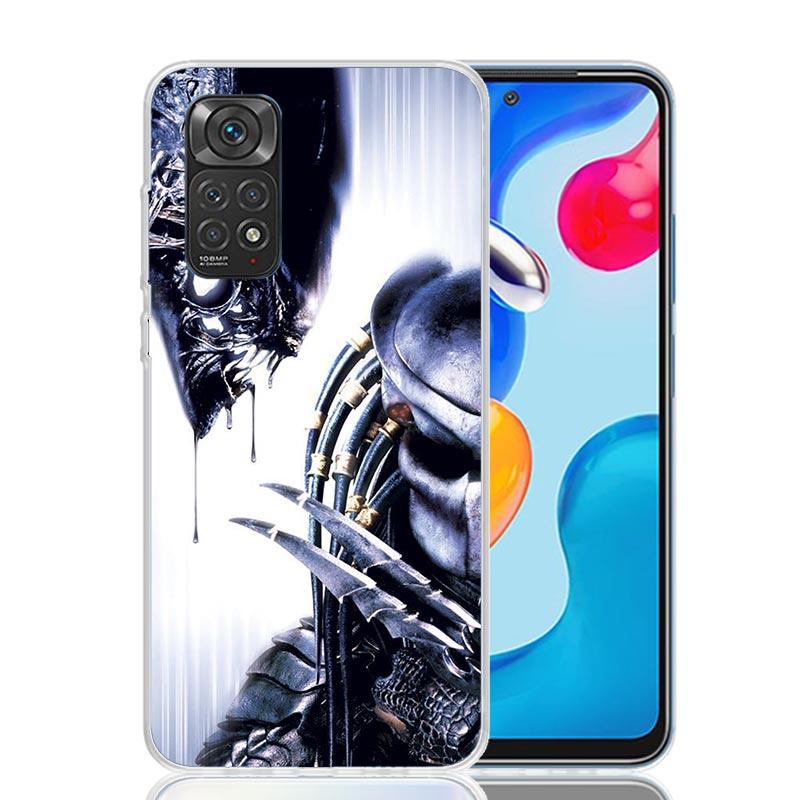 Alien Vs Predator Painted Phone Case For Xiaomi Redmi Note 15 14 13 12S 12 Pro Plus 11S 11E 11 11T 10S 10 Art Soft Pattern Cover