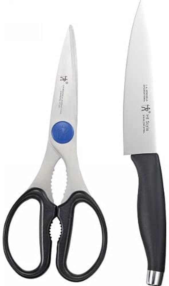 Ножницы Henckels Style 2 шт. Набор Кухонные ножницы Ножницы из нержавеющей стали Подарок Можно мыть в посудомоечной машине Сделано в Японии "HI Petty/Кулинарный Черный" 16710-012