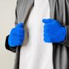 Knitted Touchscreen Fingerless Gloves - Blue