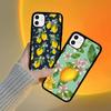 Summer Green Leaves Fruit Lemon Phone Case Silicone PC+TPU Case for iPhone 11 12 13 Pro Max 8 7 6 Plus X SE XR Hard Fundas