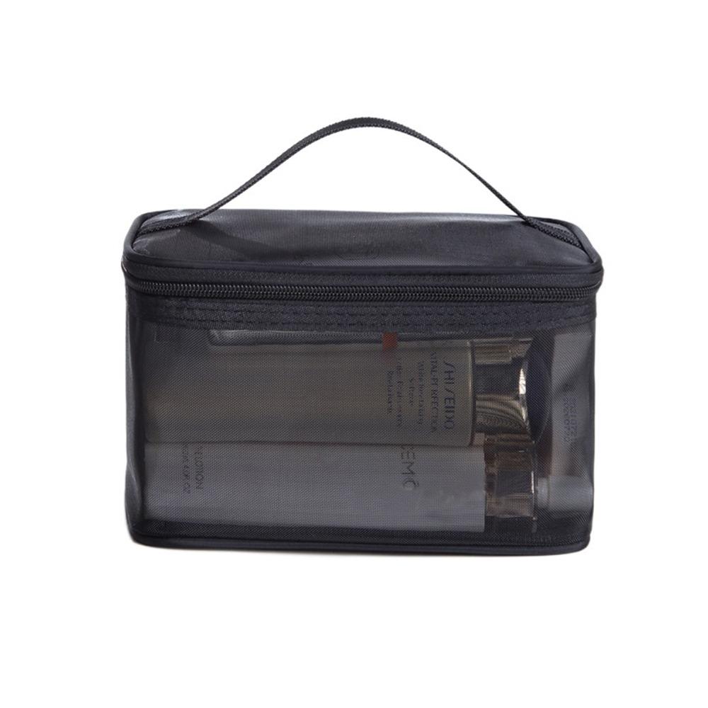 1/2/3 Layers Mesh Cosmetic Bags Zipper Perspective Makeup Bag Casual Cosmetic Storage Bag Women