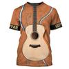 Summer Men's T Shirts Guitar Graphic 3d Fashion Music T-shirt Pullover Short Sleeve O Neck Rock Hip Hop Tops Oversized Clothing   4758 KTB
