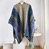 Winter Ethnic Cape Thick Blanket Triangle Scarves Women Scarf Bohemia Scarf Neck Wrap Women Shawl