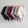 Yousheng Women Shawl Wraps Solid Color Winter Neck Warm Knitted Cardigan Cape Imitation Wool Cashmere Shoulder Poncho Coat Shawl Scarf
