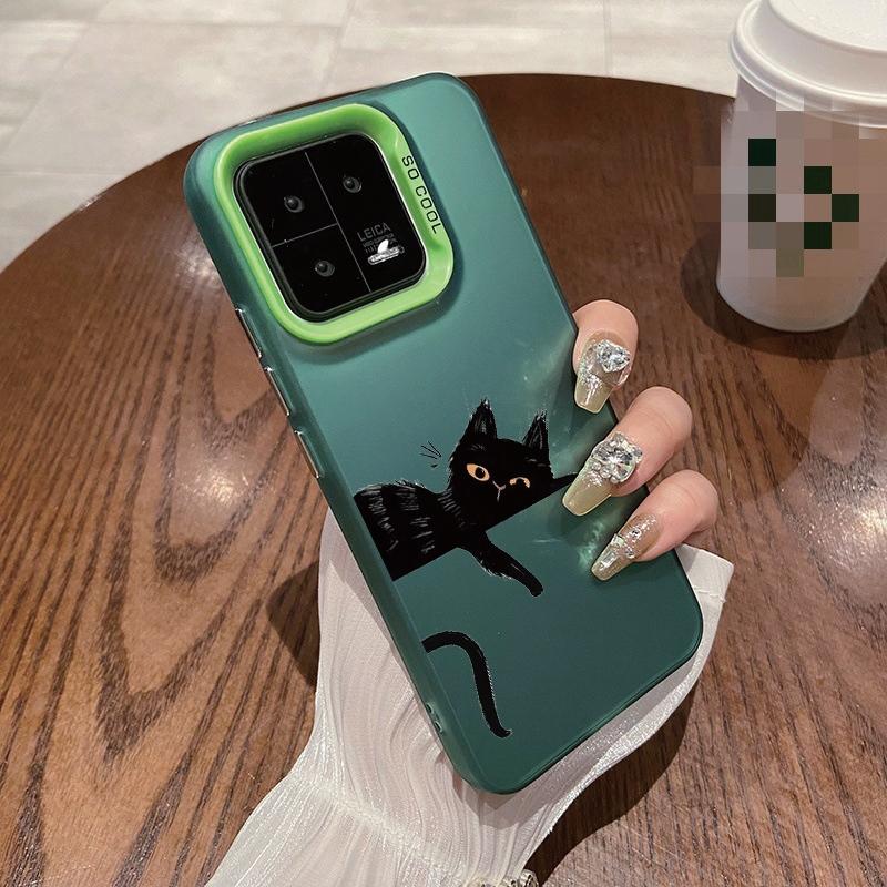 Чехол Cat Flower для iPhone 16 Samsung A55 A35 A34 S24 FE Xiaomi Redmi Note 13 Pro 14C Huawei Honor 200 противоударный бампер для телефона с защитой от царапин