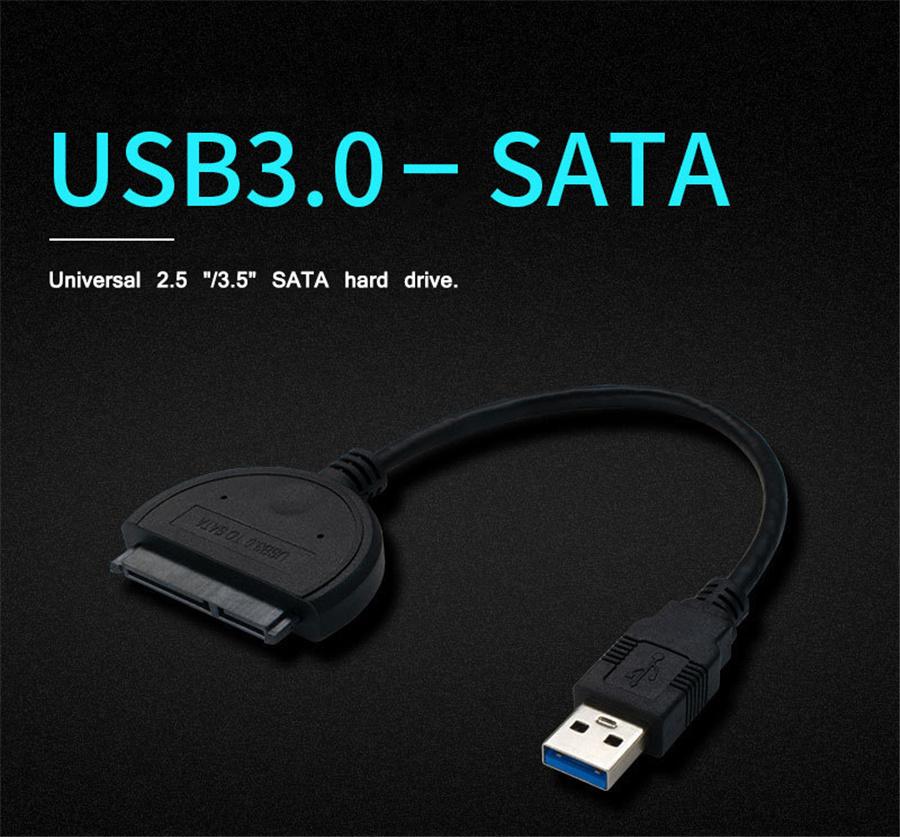 Кабель USB3.0 - SATA для жесткого диска 2,5/3,5 дюйма, кабель для легкого подключения