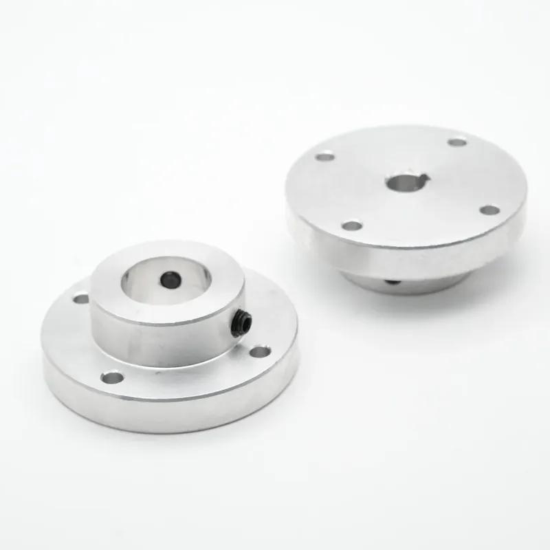 Aluminum Alloy Flange Coupling 5/6/6.35/7/8/9/10~22MM Hole-Keyway 50MM Rigid Transmission Shaft Connection