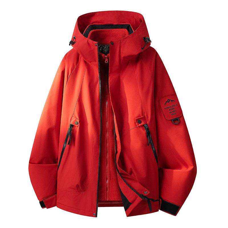 2518 three-in-one graphene liner couple jacket men and women windproof waterproof outdoor sports mountaineering suit group buying