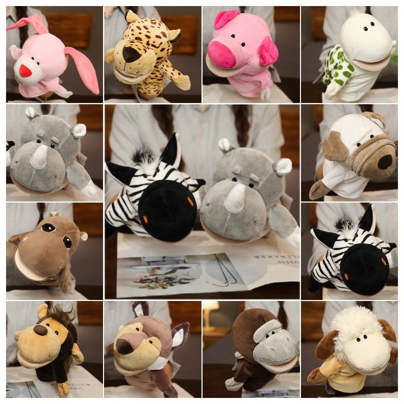 Набор пальчиковых кукол-животных для интерактивного рассказывания историй с волком, кроликом, обезьяной и крокодилом