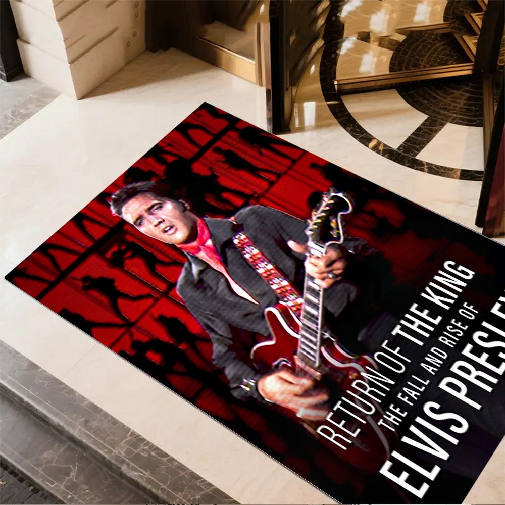 Elvis Presley's Musical Journey Floor Mat Suitable for Dormitory Kitchen Living Rooms Hallway Anti-slip Rug Decorate Offices