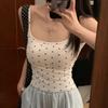 New Arrivals Open RUn Women DoT PaTTern U Neck Sleeveless T shirT