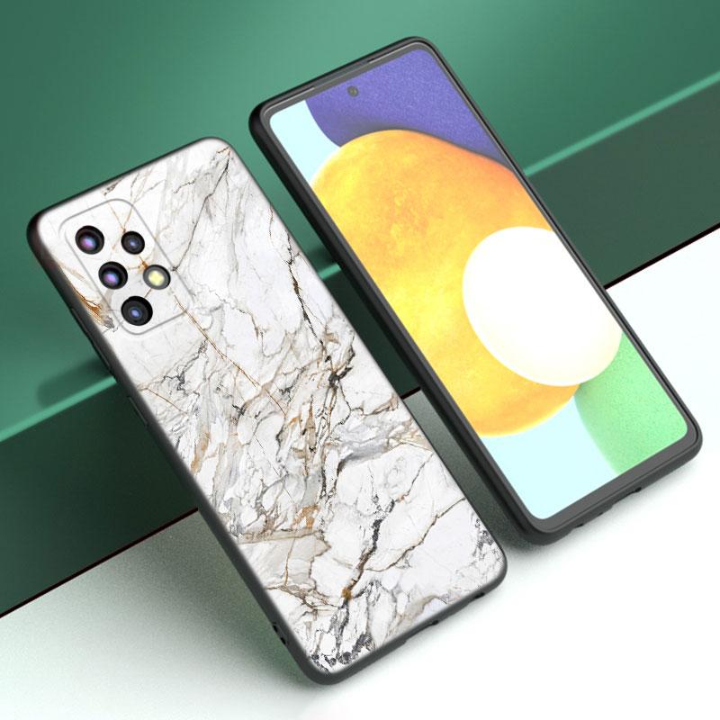 Черный и белый мраморный чехол для Samsung A04 A21 A30 A50 A52 S A13 A14 A22 A23 A32 A53 A73 5G A11 A12 A31 A33 A51 A70 A71 A72