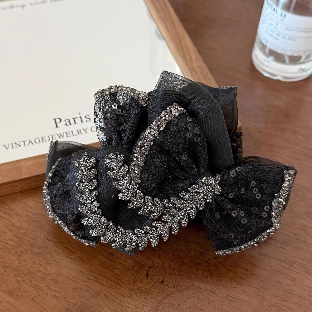 Shiny Hair Clip Mesh Hairpin Grips Hair Headwear Hair Claw For Girls