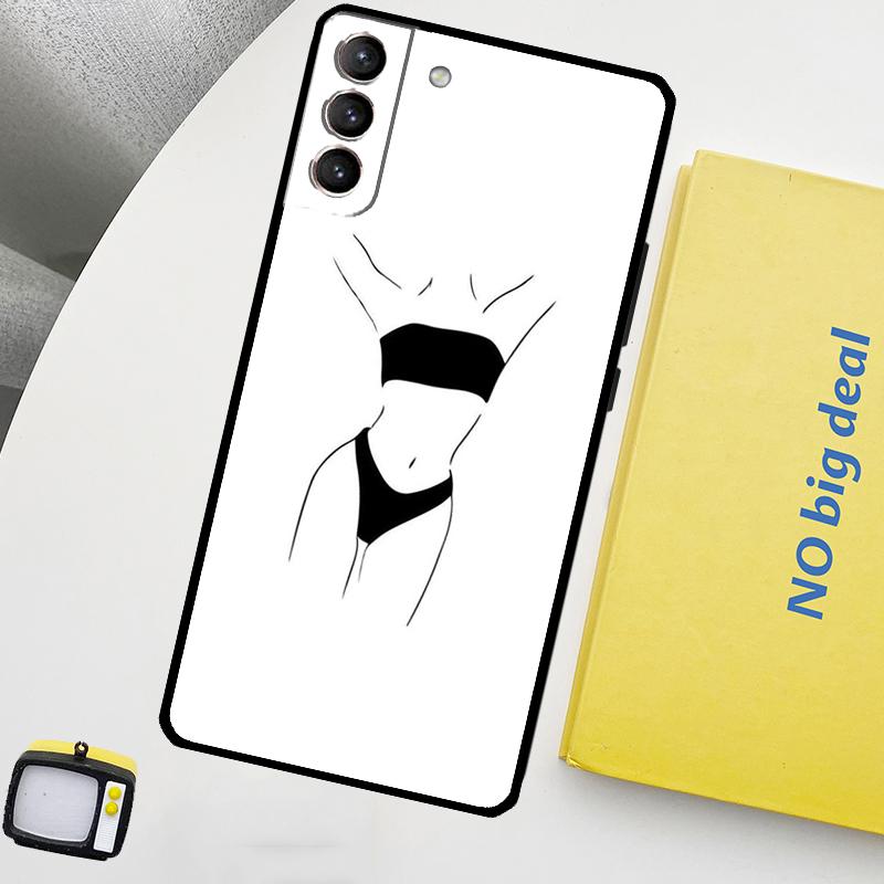 Woman Body Line Art Cover For Samsung Galaxy S22 S23 Ultra Note 20 10 Plus S9 S10 S20 S21 S23 FE Phone Case
