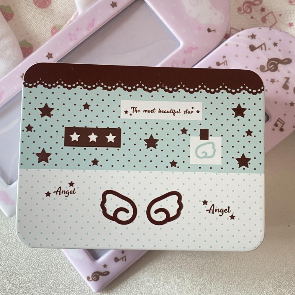 Новая металлическая коробка для хранения нот Прямоугольная Большая вместимость Жестяная коробка Мультяшный K-pop Чехол для хранения фотокарточек