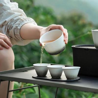 Портативный керамический чайный набор для кунг-фу Edenus