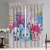 BabyRiki Modern Living Room Curtains 2 Pieces Tulle for Bedroom Home Interior Curtains Halloween Decoration Shades Curtain Child