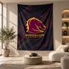 Decorative Tapestry,Brisbane Broncos Printed Wall Art, Lightweight Wall Hanging For Bedroom Background