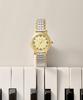 Lollalojeu Waltz Sandblasted Enamel Women'S Gold Fashion Watch