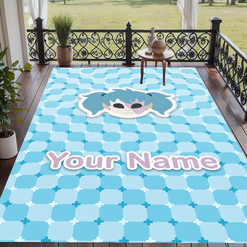 Custom Text Sally Face Pattern Floor Rug Soft Indoor Carpet Mat Living Room Bedroom