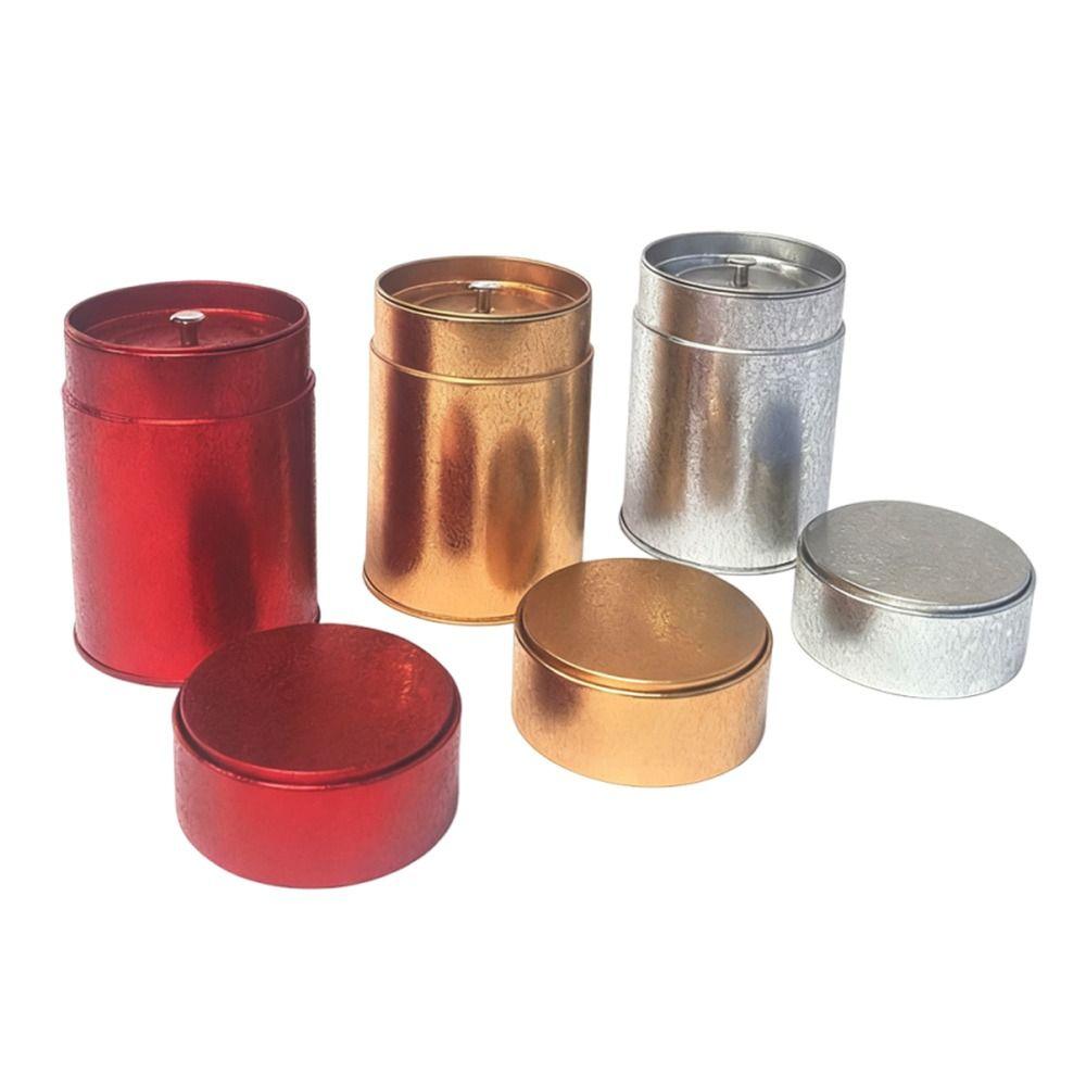 Circular Shape Tea Tin Mini Size Iron Can Small Container Tea Can  Food Packaging