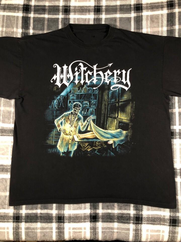 Vtg Witchery Band Dead Hot and Ready Cotton Black Full Size Unisex Shirt FV02