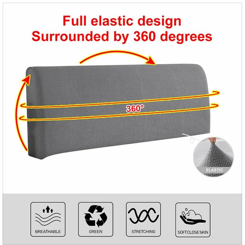 Soft Stretch Elastic Bed Headboard Cover Bed Head Slipcover Protector 1.2/1.5/1.8M