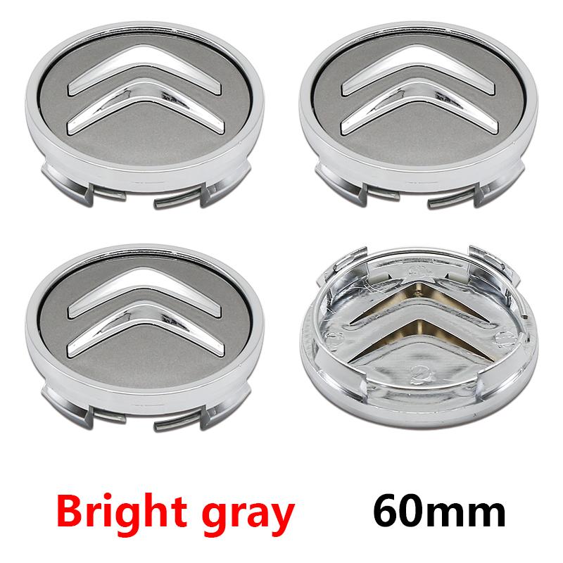4pcs 60mm 4 pin Car styling Auto Car Wheel Center Hub Caps Rim Caps Covers emblem For Citroen C3 C4 C5 C6 C-Quatre Accessories anp123