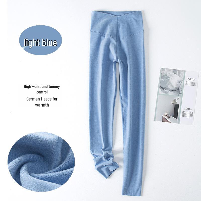 Женские большие размеры с высокой талией, эластичные, контролирующие, на флисовой подкладке, осенне-зимние теплые бесшовные леггинсы