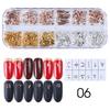 New Manicure Jewelry Rivet Manicure European and American Metal Patch Gold Feather Hollow Steel Ball Diamond Nail Jewelry