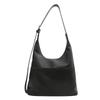 [Lotte Raka] Tote Bag Shoulder Bag Shoulder Handbag Handbag Lightweight PU Leather Ladies Men's Commuting Bag Large Capacity Bag Plain Color (black)