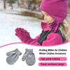 1 Pair Toddler Mittens Simple Solid Color Hand Warmers Winter Keeping-warm Cover Clothes Accessory Kids Mitten for Outdoor