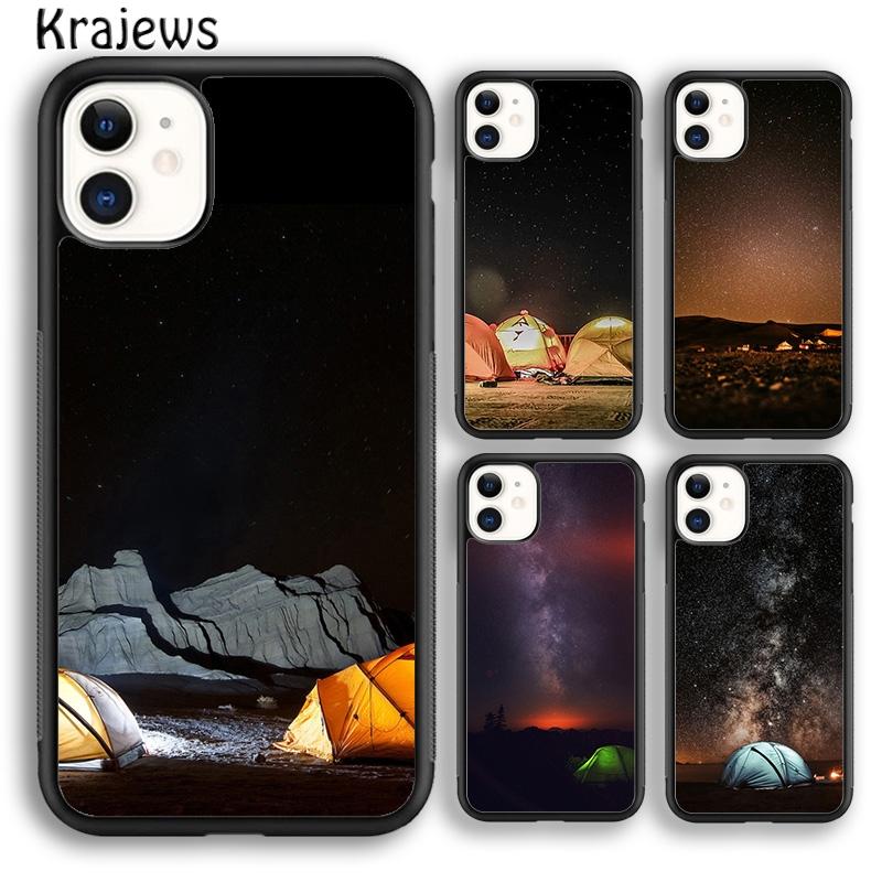 Krajews Camping Illustration soft Phone Case Cover For iPhone 17 Air 16 15 14 plus 12 13 pro max coque Fundas
