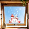 Removable Window Film for Winter Christmas Snowman Static Glass Sticker, PVC Waterproof Decals Holiday Decorative Scenes Home Decoration, Snowflake