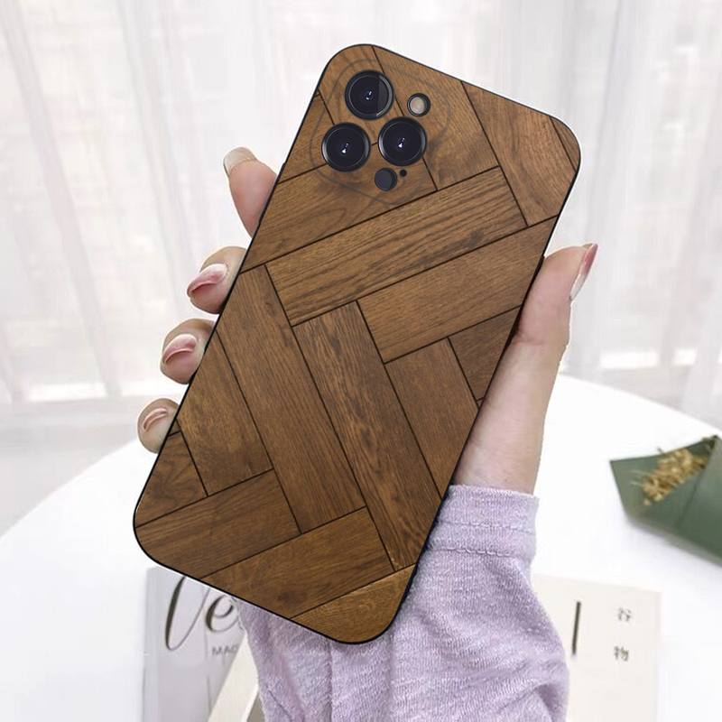 Чехол для телефона с текстурой дерева, мягкий силиконовый для iPhone 14 13 12 11 Pro Mini XS MAX 8 7 6 Plus X 2020 XR Shell