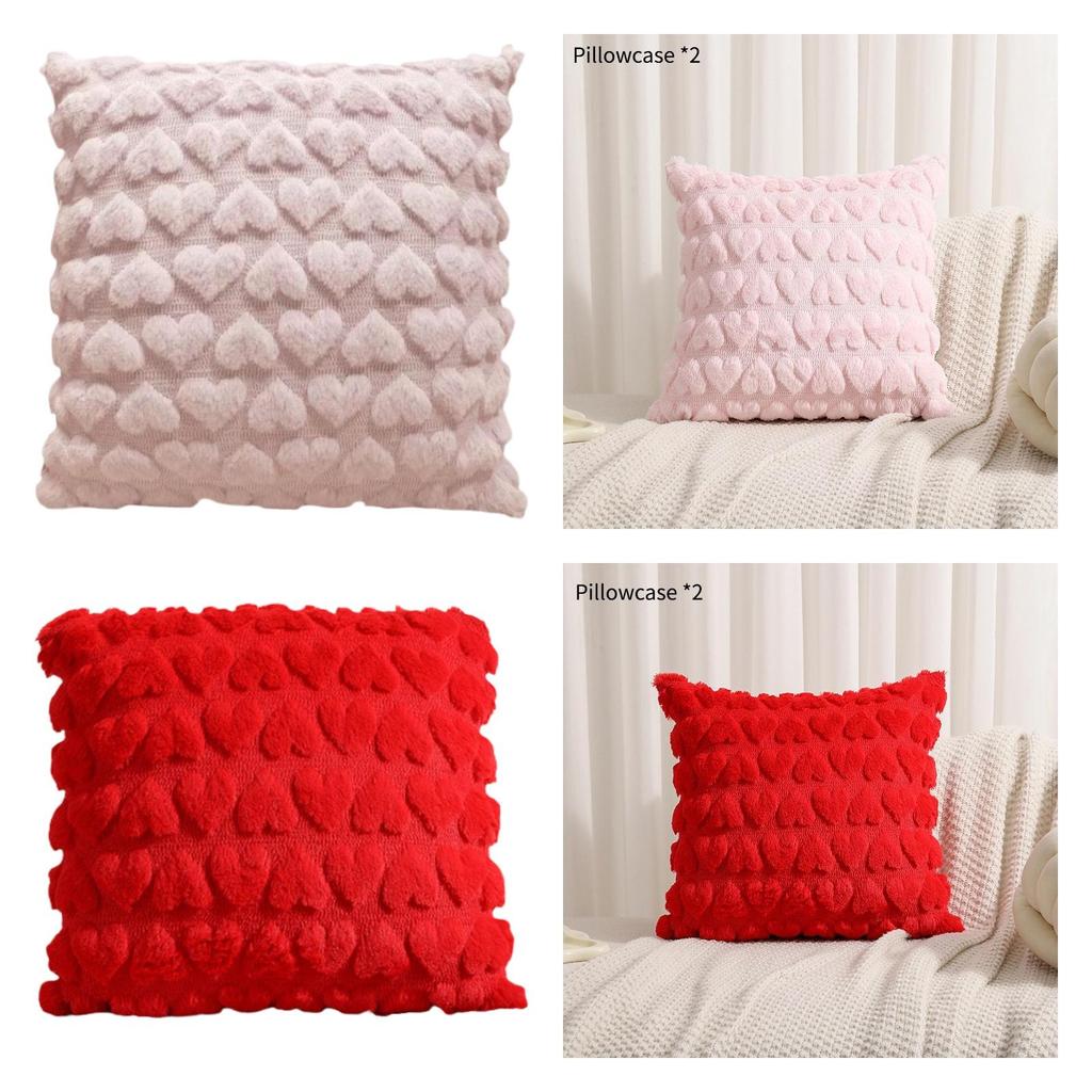 2Pcs Plush Pillow Covers Multipurpose Compact Supplies Pillowslip Throw Pillow Cover for Bed Bedroom Living Room Chair Couch
