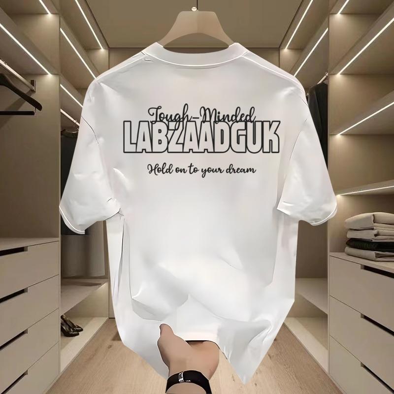 Американский Модный Бренд Высококачественная Хлопковая Мужская Футболка с Принтом Короткий Рукав Модная Повседневная Футболка с Круглым Вырезом Мужская