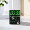 Digital Alarm Clock TEMP Humidity Date Week Disply 2 Alarm Snooze Electronic Table Clock 3-level Brightness 12/24H DST LED Clock