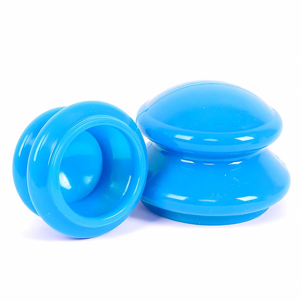Chinese Rubber Vacuum Cupping Cups, Fireless, for Anti-Cellulite Massage, 4 pieces