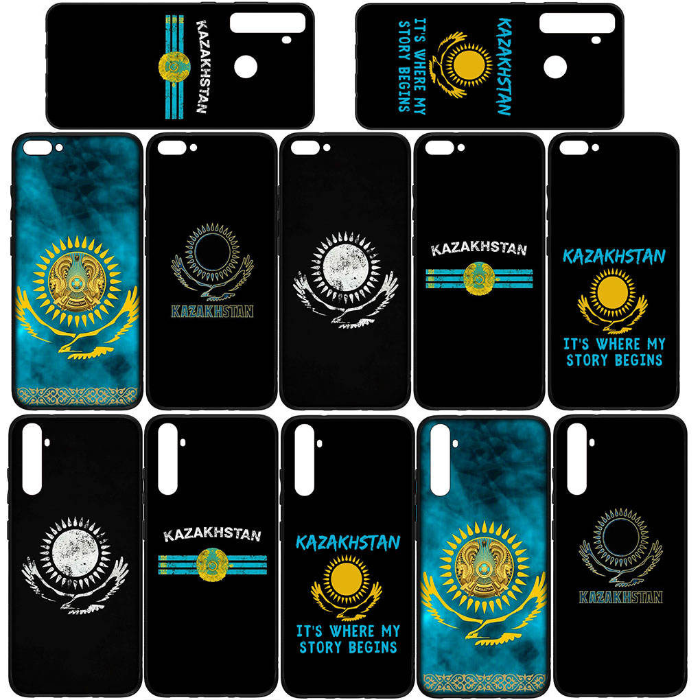 Чехол для iPhone 16 15 Xiaomi Redmi Note 14 13 12 11 Pro Max X 8 9 16e Samsung Galaxy S25 S24 S23 Moto G85 14C OPPO Huawei Казахстан Флаг телефон чехол