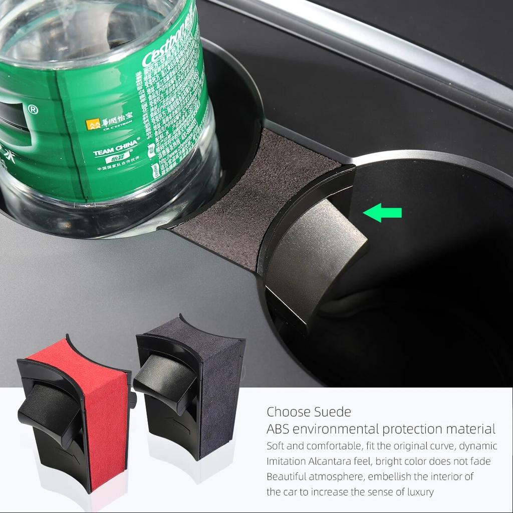 LUCKEASY For Tesla Model 3 Y 2017-2023 Car Water Cup Slot Slip Limit Clip ABS Cup Holder Clip Limiter Accessories Model 3
