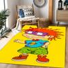 Tayo's Colorful Bus Parade Themed Anti-Slip Rugs - Polyester Home Decor, Suitable for Bedrooms, Living Rooms, Doorways, Studios, and Decorations