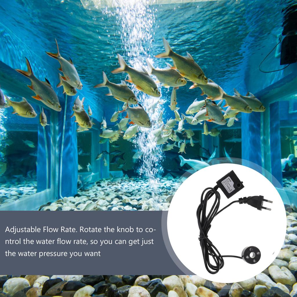 5W Submersible Water Pump for Aquariums Fountains Ponds Hydroponics with Adjustable Flow Rate Low Noise 4-Color