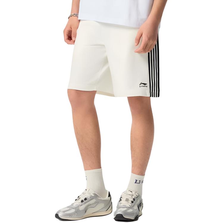 Li Ning Спортивный стиль жизни Серия Логотип Вышивка Короткие спортивные штаны Мужские шорты AKSW227-2