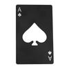 Ace of Spades Poker Card Stainless Steel Credit Card Wine and Beer Opener