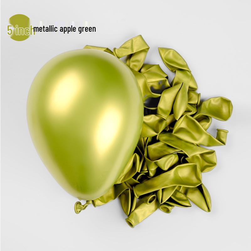 Набор из 100 штук 5-дюймовых металлизированных шаров без запаха для детского декора, свадеб и вечеринок по случаю первого дня рождения